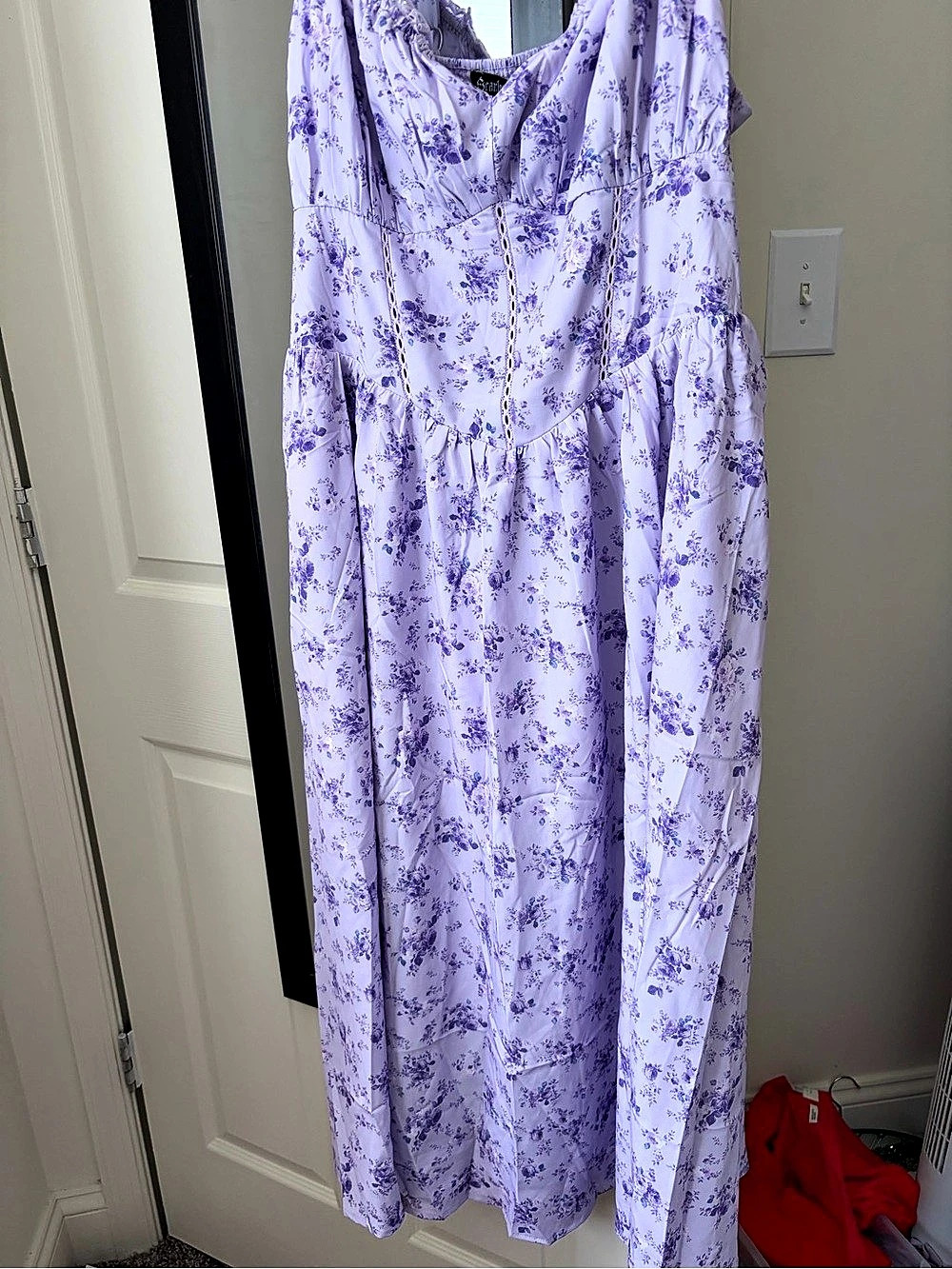 Floral Maxi Dress in Purple Size XL